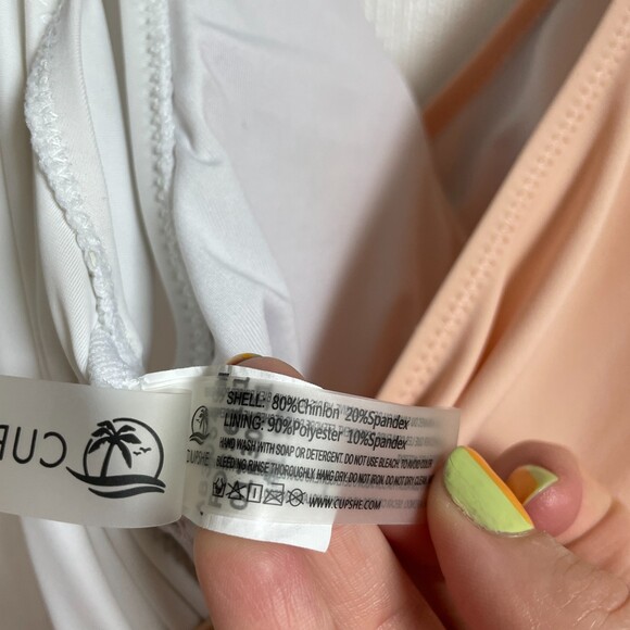 Pink and red colorblock one piece swimsuit - Picture 3 of 8